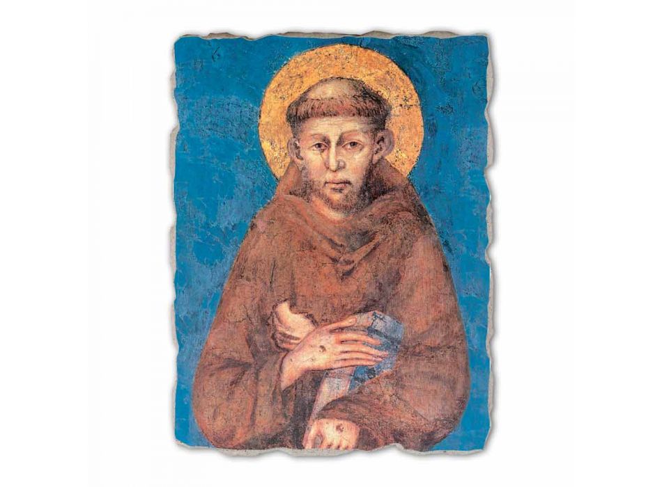 Fresque grand jeu Cimabue &quot;San Francesco&quot; XIII siècle Viadurini
