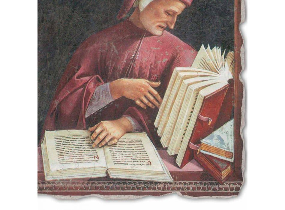 fresco la reproduction de Luca Signorelli &quot;Dante Alighieri&quot; 1499-1502 Viadurini