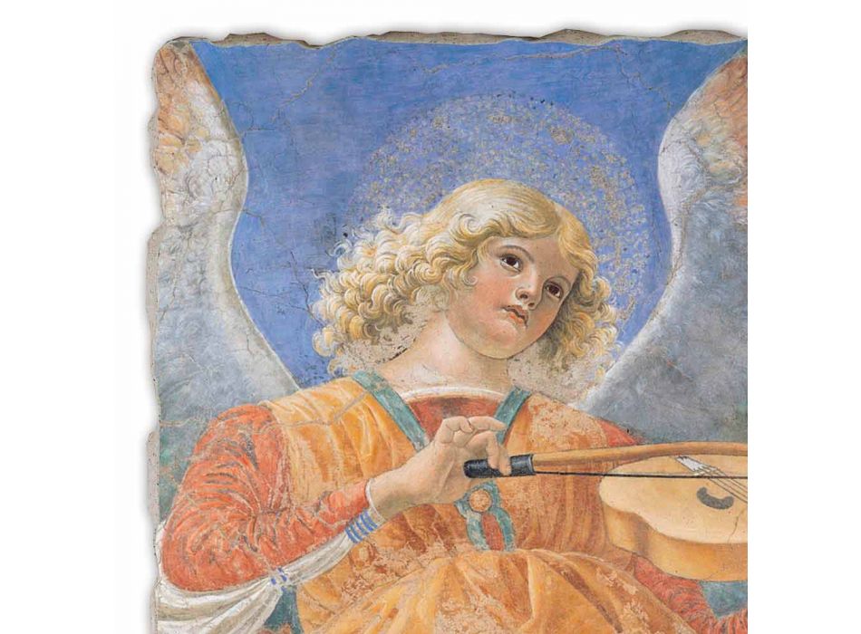 Fresque reproduction Melozzo da Forlì &quot;Angel Musician&quot; Viadurini