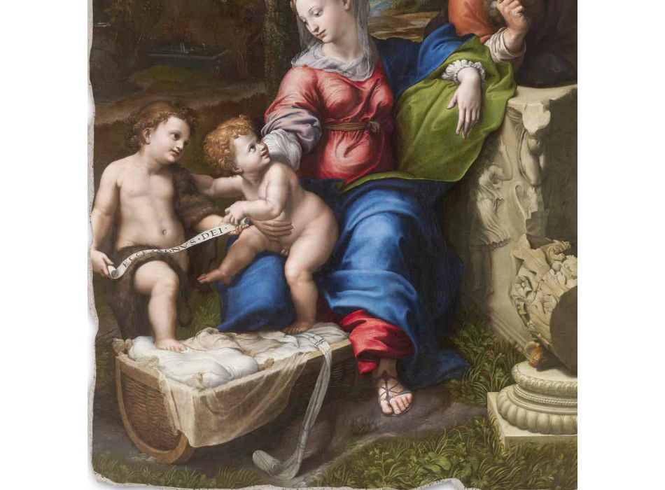 Fresque reproduction R.Sanzio &quot;Sainte Famille sous le Chêne&quot; Viadurini