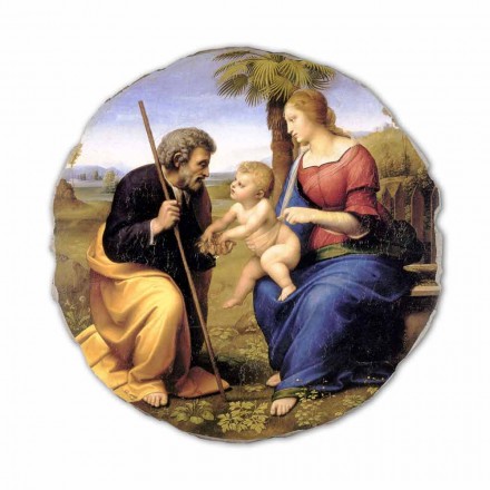reproduction Fresque Raffaello Sanzio &quot;Sainte Famille avec Palmier&quot; Viadurini