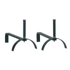 Chenets pour la cheminée en différentes finitions Hauteur 25 cm Fabriqué en Italie - Rhinocéros Viadurini