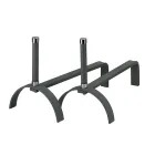 Chenets pour la cheminée en différentes finitions Hauteur 25 cm Fabriqué en Italie - Rhinocéros Viadurini