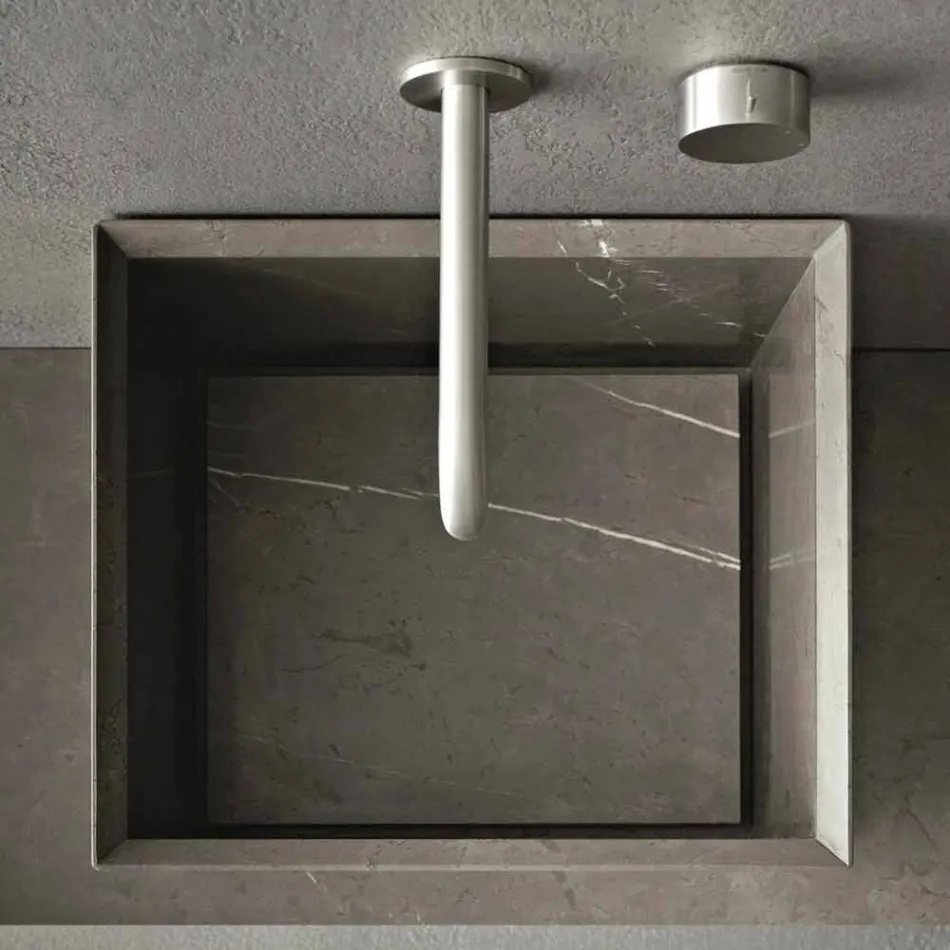Lavabo carré en pierre de conception moderne - Farartlav1 Viadurini