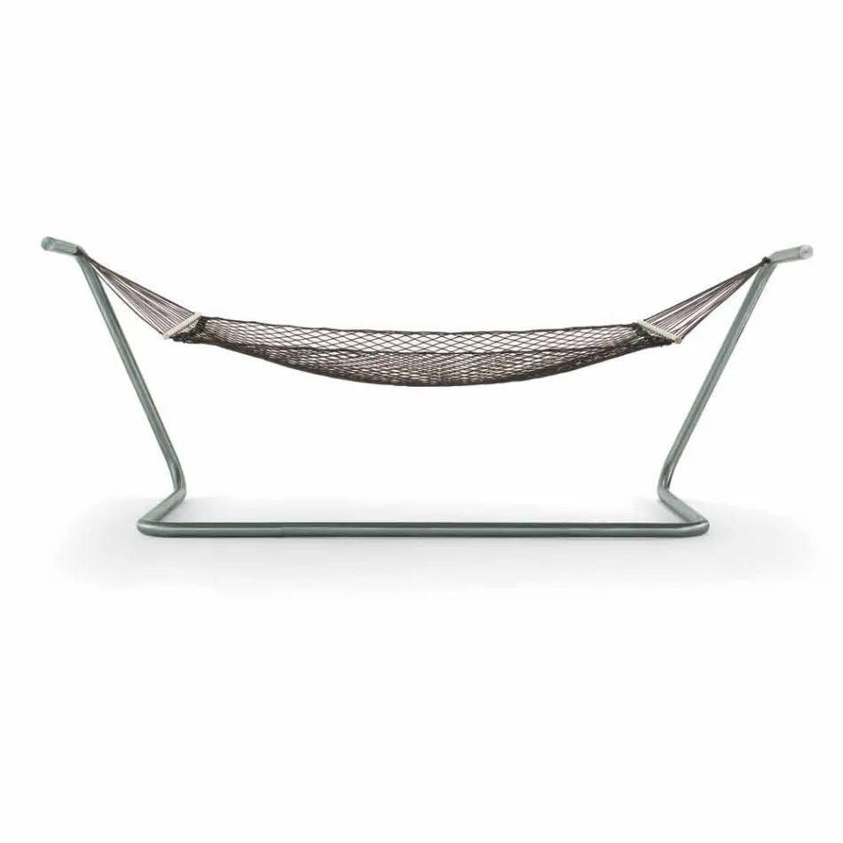 Hamac en acier et design de jardin noir Made in Italy - Cumberland Viadurini