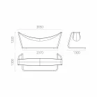 Hamac en acier et design de jardin noir Made in Italy - Cumberland Viadurini