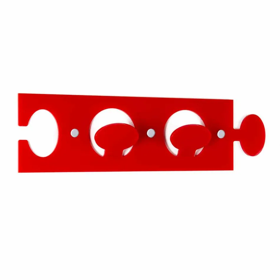 Cintre mural coloré en plexiglas Double Design 3 pièces - Fratack Viadurini