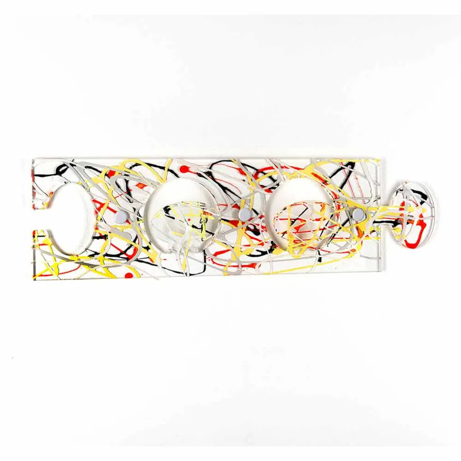 Cintre mural coloré en plexiglas Double Design 3 pièces - Fratack Viadurini