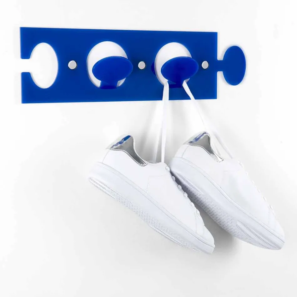 Cintre mural coloré en plexiglas Double Design 3 pièces - Fratack Viadurini