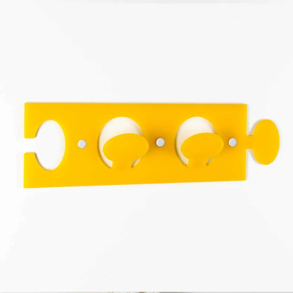 Cintre mural coloré en plexiglas Double Design 3 pièces - Fratack Viadurini