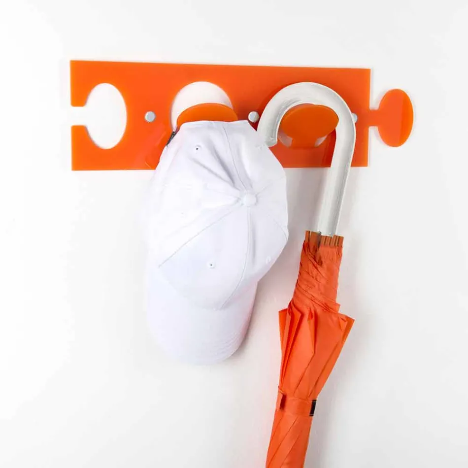 Cintre mural coloré en plexiglas Double Design 3 pièces - Fratack Viadurini