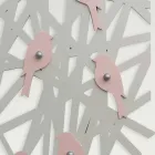 Porte-manteau mural en bois coloré au design moderne - Alberuccell Viadurini