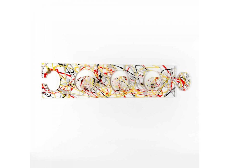 Cintre mural design en plexiglas triple couleur 2 pièces - Fratack Viadurini