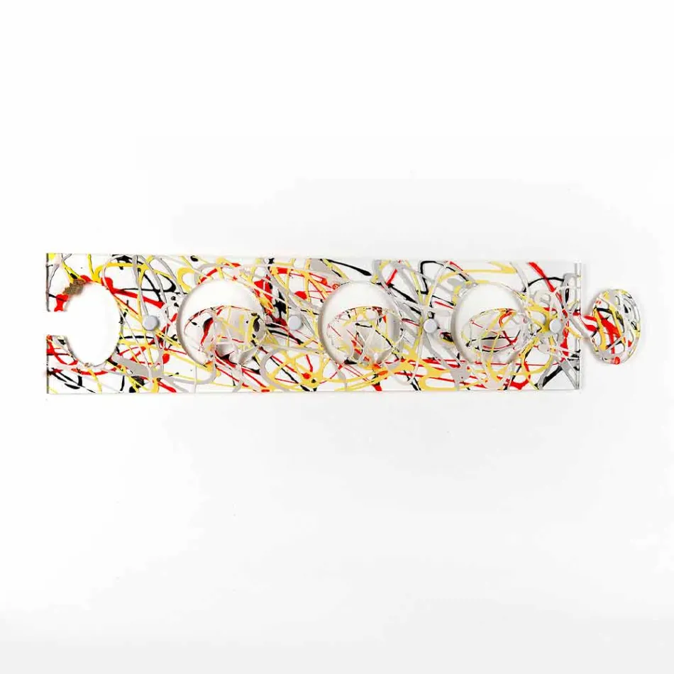 Cintre mural design en plexiglas triple couleur 2 pièces - Fratack Viadurini