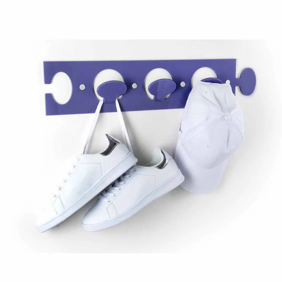 Cintre mural design en plexiglas triple couleur 2 pièces - Fratack Viadurini