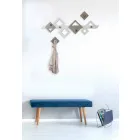 Cintre mural en bois blanc et beige Design géométrique moderne - Klimt Viadurini