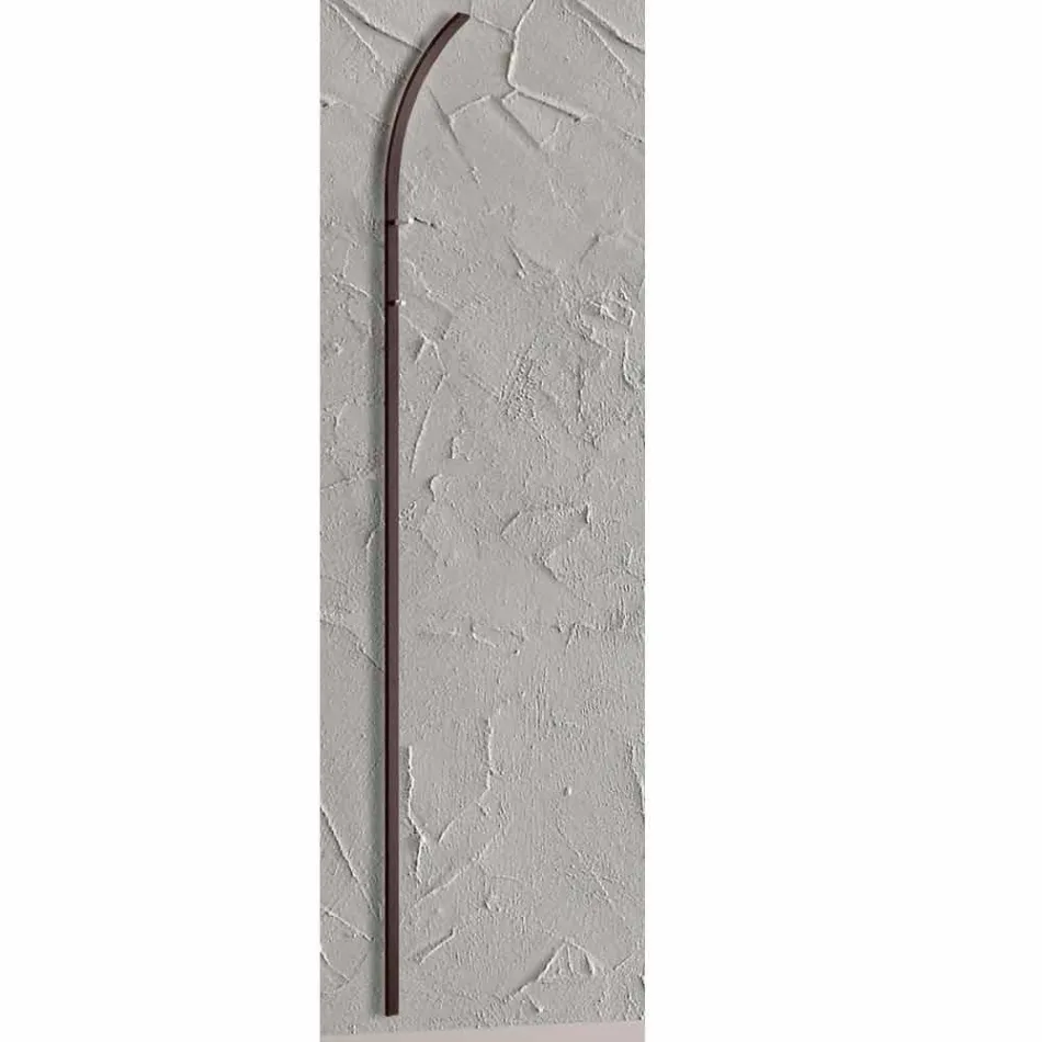 Porte-manteau mural en métal avec 2 crochets et lumière LED Made in Italy - Osmio Viadurini