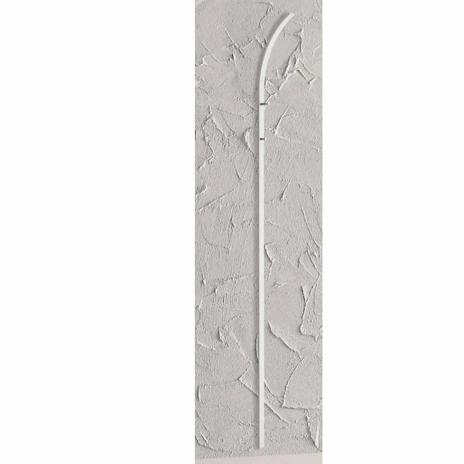 Porte-manteau mural en métal avec 2 crochets et lumière LED Made in Italy - Osmio Viadurini