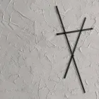 Porte-manteau mural en métal peint avec 5 chevilles Made in Italy - Olmium Viadurini