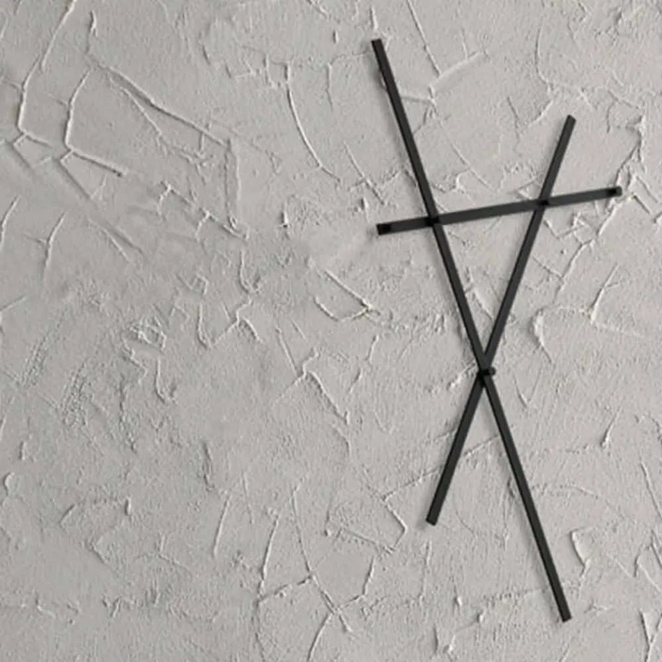 Porte-manteau mural en métal peint avec 5 chevilles Made in Italy - Olmium Viadurini