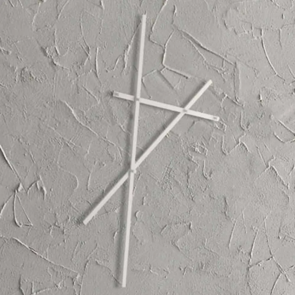 Porte-manteau mural en métal peint avec 5 chevilles Made in Italy - Olmium Viadurini