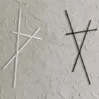 Porte-manteau mural en métal peint avec 5 chevilles Made in Italy - Olmium Viadurini