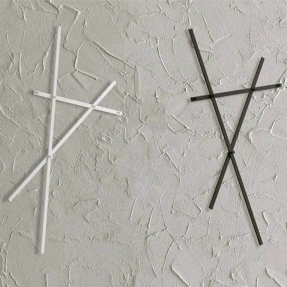 Porte-manteau mural en métal peint avec 5 chevilles Made in Italy - Olmium Viadurini