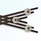 Porte-manteau mural design moderne en bois laqué coloré - Picassino Viadurini