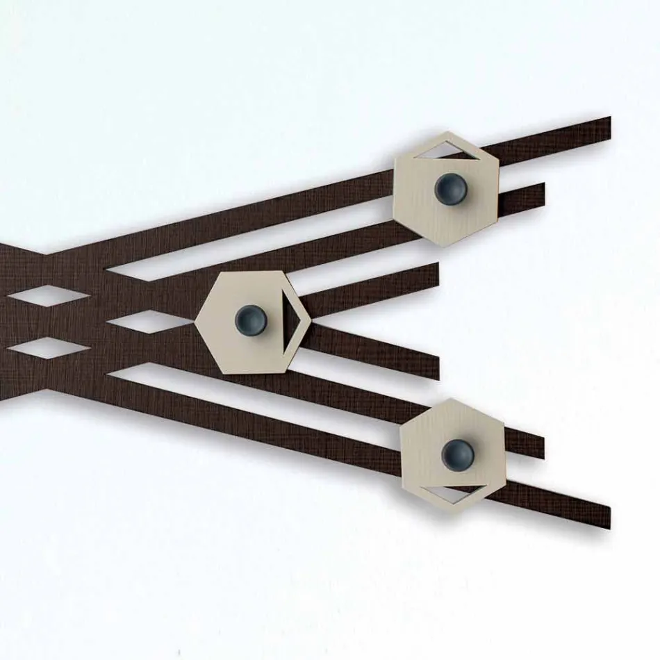 Porte-manteau mural design moderne en bois laqué coloré - Picassino Viadurini