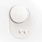 Porte-manteau mural moderne en acier avec miroir fabriqué en Italie - Pilippo Viadurini