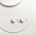 Porte-manteau mural moderne en acier avec miroir fabriqué en Italie - Pilippo Viadurini