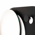 Porte-manteau mural moderne en acier avec miroir fabriqué en Italie - Pilippo Viadurini