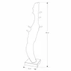 Portemanteau avec Structure et Patères en Teck Massif - Sapin Viadurini