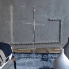 Porte-manteau de sol en cristal acrylique transparent Essential - Ginergo Viadurini