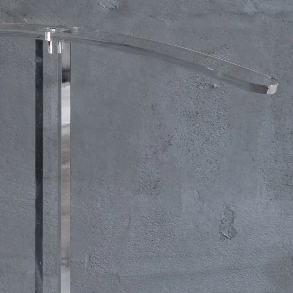 Porte-manteau de sol en cristal acrylique transparent Essential - Ginergo Viadurini