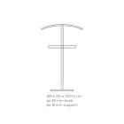 Porte-manteau de sol en cristal acrylique transparent Essential - Ginergo Viadurini