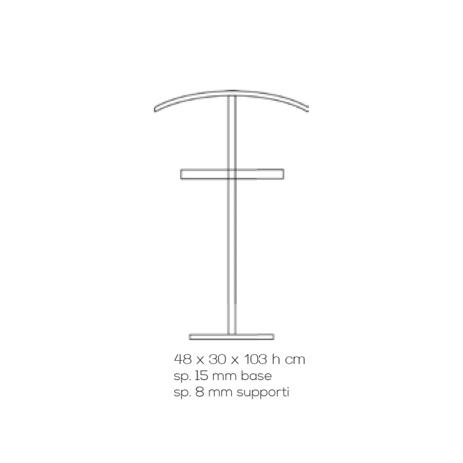 Porte-manteau de sol en cristal acrylique transparent Essential - Ginergo Viadurini