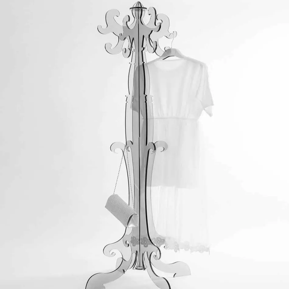 Porte-manteau au sol, design classique, en plexiglas Giave Viadurini