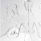 Porte-manteau au sol, design classique, en plexiglas Giave Viadurini