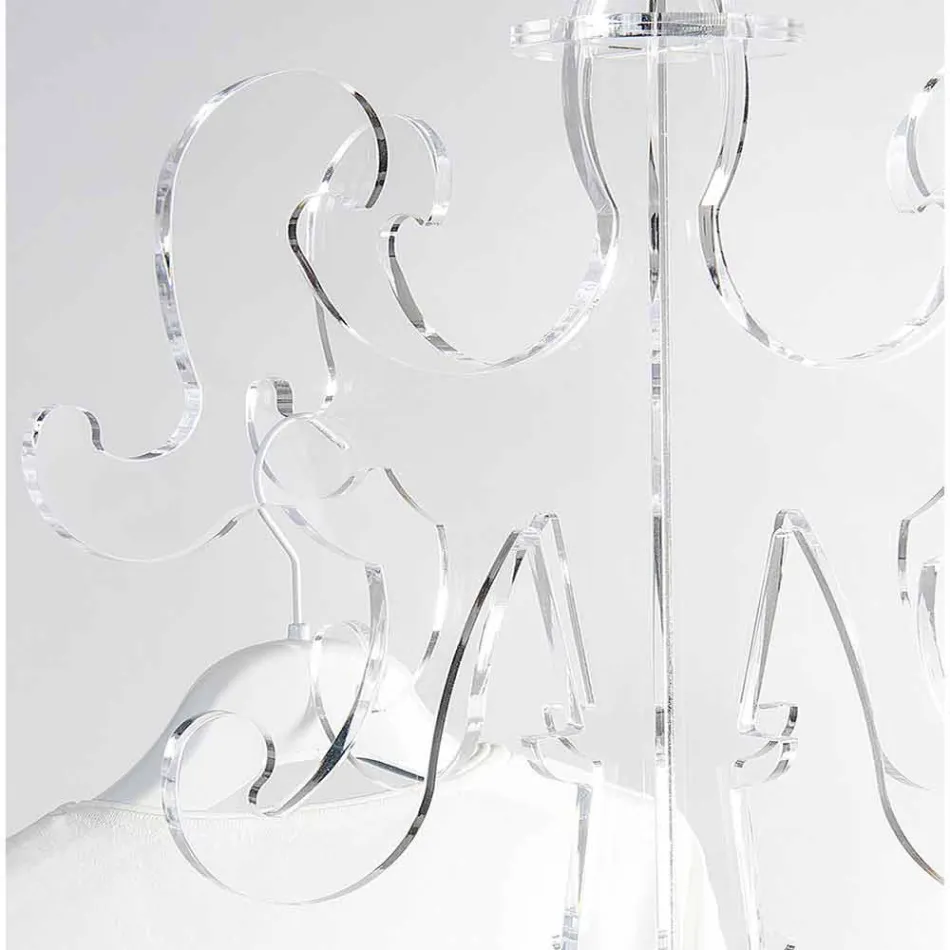 Porte-manteau au sol, design classique, en plexiglas Giave Viadurini