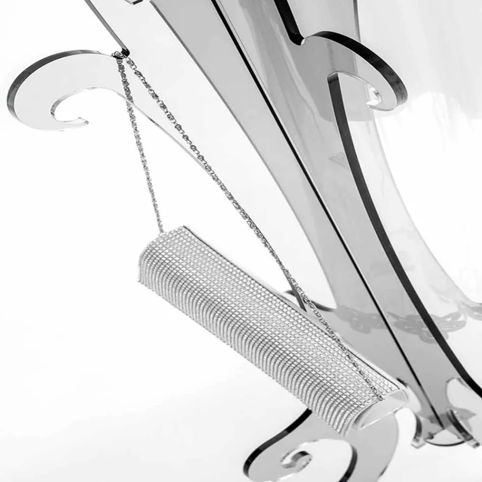 Porte-manteau au sol, design classique, en plexiglas Giave Viadurini