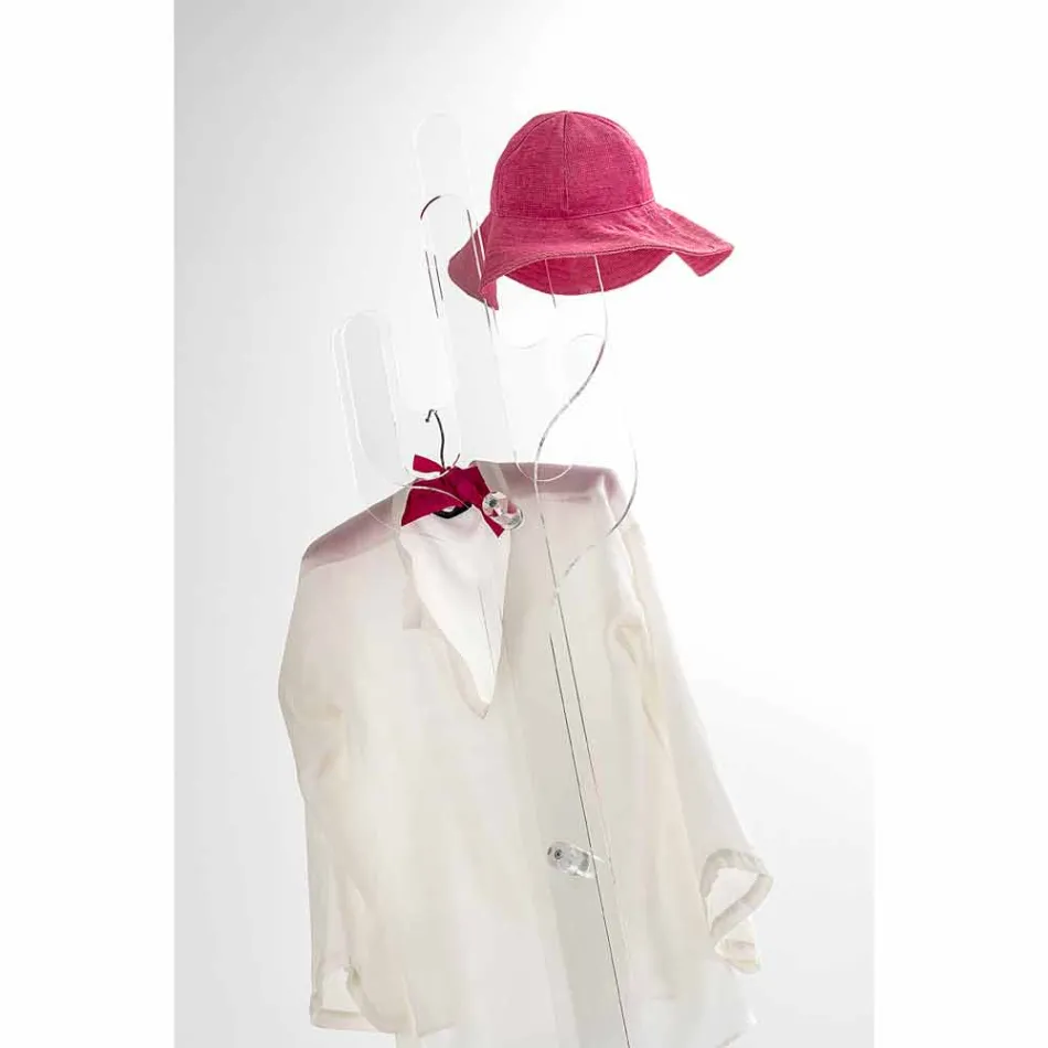 Porte-manteau Cactus design moderne transparent, fabriqué en Italie Viadurini