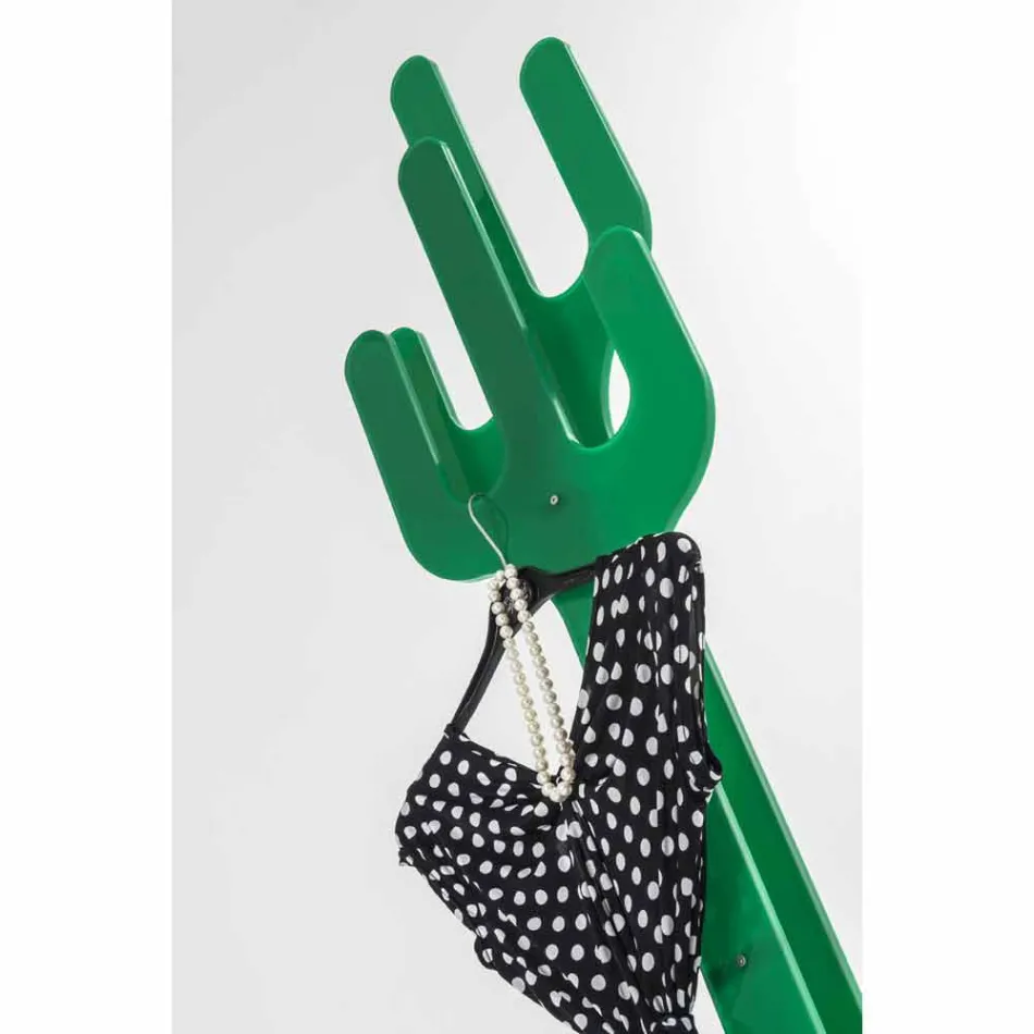 Porte-manteau design moderne Cactus vert, fabriqué en Italie Viadurini