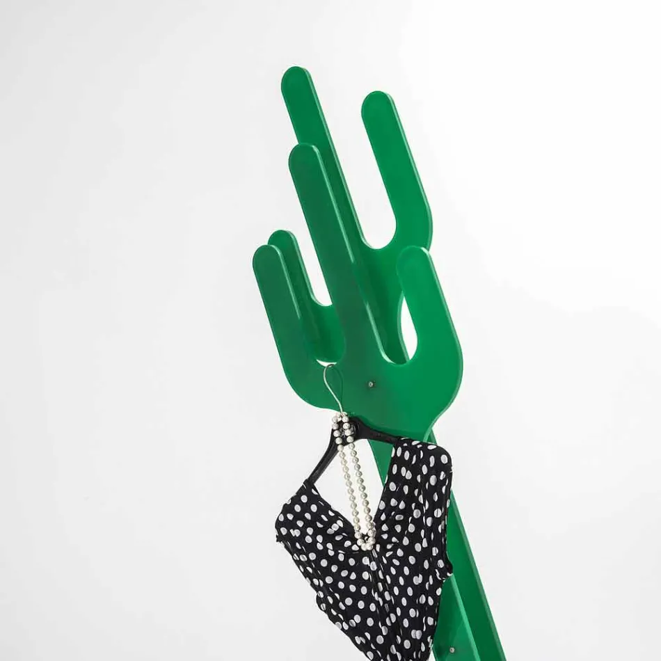 Porte-manteau design moderne Cactus vert, fabriqué en Italie Viadurini