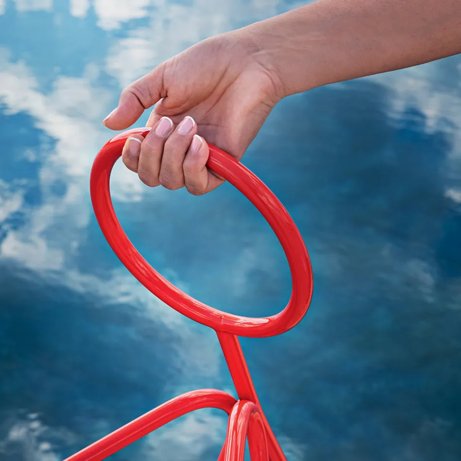 Porte-manteau 3 pièces en acier fabriqué en Italie - Steward by Myyour Viadurini