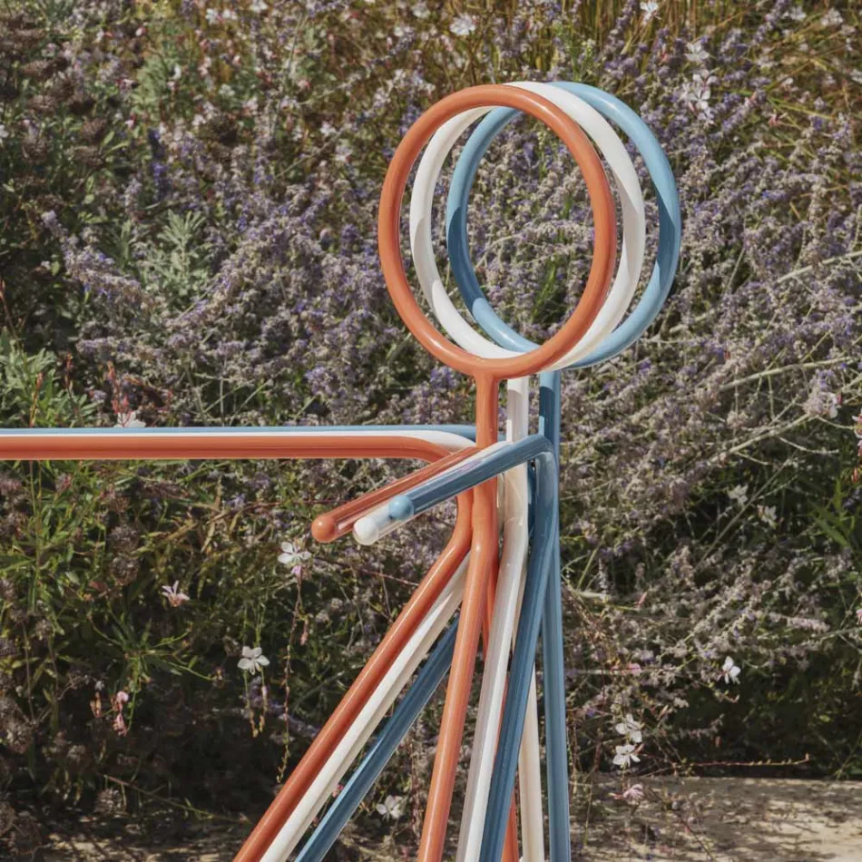 Porte-manteau 3 pièces en acier fabriqué en Italie - Steward by Myyour Viadurini