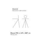 Porte-manteau 3 pièces en acier fabriqué en Italie - Steward by Myyour Viadurini