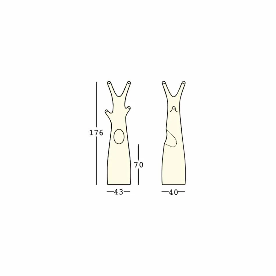 Porte-manteau lumineux en polyéthylène avec éclairage LED Made in Italy - Oldia Viadurini