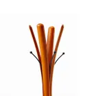 Cintre en acier noir de conception moderne recouvert de cuir - Nature Viadurini