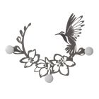 Cintre en fer avec décoration colibri fabriqué en Italie - Clé Viadurini